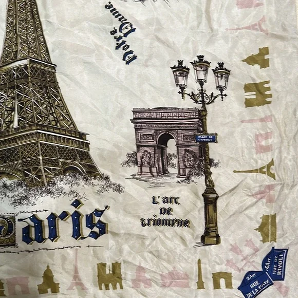 Womens paris scarf - silk - 27in x 25 in. - Picture 3 of 4